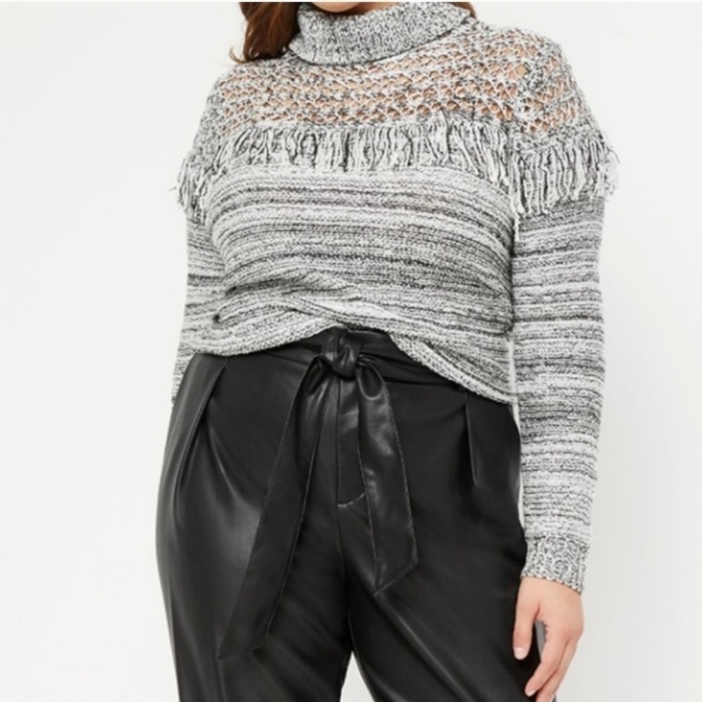 Eloquii Marled Sweater with Yoke